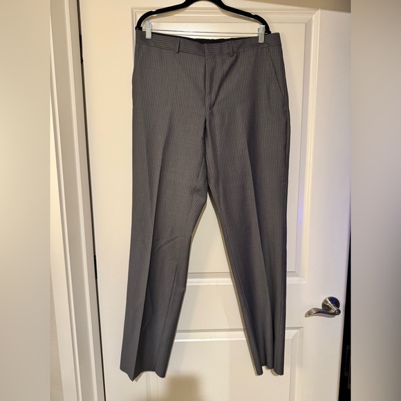 NEW Kenneth Cole NY Mens 2 Piece Suit Slim Fit Wool Stripe 38R W32 42S W36 NWT - Picture 6 of 11